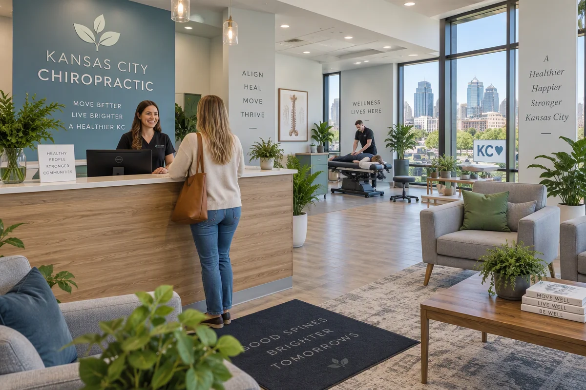 Modern SpineVita chiropractic clinic interior in Kansas City